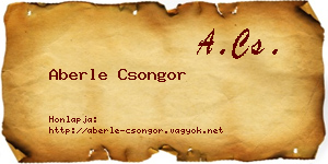 Aberle Csongor névjegykártya